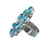 Native American Sterling Silver And Turquoise Ring Size 10 AX128339